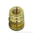 M4 press-in and injection knurled brass insert nut